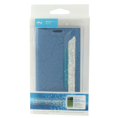 Wallet Style Diamond Encrusted Roots Texture Horizontal Flip Leather Case for Galaxy S IV / i9500