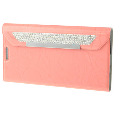 Wallet Style Diamond Encrusted Roots Texture Horizontal Flip Leather Case for Galaxy S IV / i9500