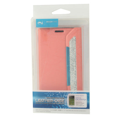 Wallet Style Diamond Encrusted Roots Texture Horizontal Flip Leather Case for Galaxy S IV / i9500