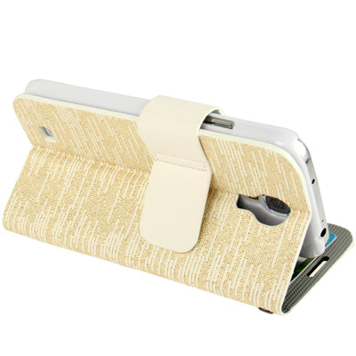 Flash Lines Button Leather Case with Credit Card Slots & Holder for Galaxy S IV / i9500