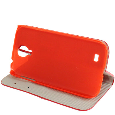 Flash Lines Button Leather Case with Credit Card Slots & Holder for Galaxy S IV / i9500