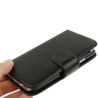 Lichi Texture Flip Leather Case Cover with Credit Card Slots & Belt Clip for Galaxy S IV / i9500