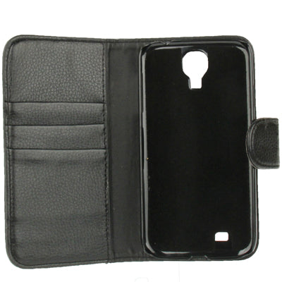 Lichi Texture Flip Leather Case Cover with Credit Card Slots & Belt Clip for Galaxy S IV / i9500
