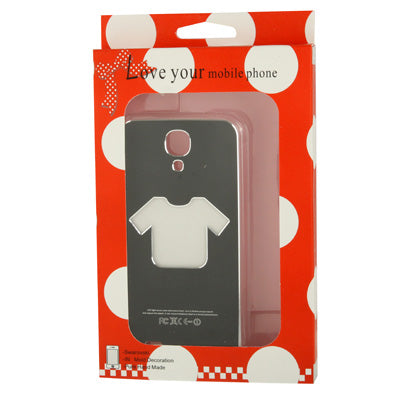 Clothes Pattern Hollow LED Changed Sense Flash Light Effect Pasting Metal Plastic Case for Galaxy S IV / i9500