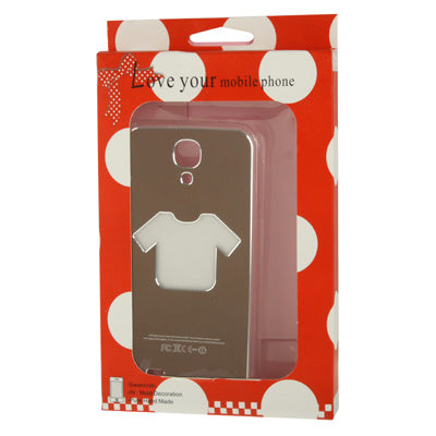 Clothes Pattern Hollow LED Changed Sense Flash Light Effect Pasting Metal Plastic Case for Galaxy S IV / i9500