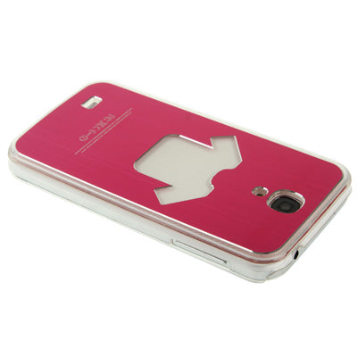 Clothes Pattern Hollow LED Changed Sense Flash Light Effect Pasting Metal Plastic Case for Galaxy S IV / i9500