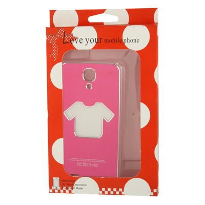 Clothes Pattern Hollow LED Changed Sense Flash Light Effect Pasting Metal Plastic Case for Galaxy S IV / i9500