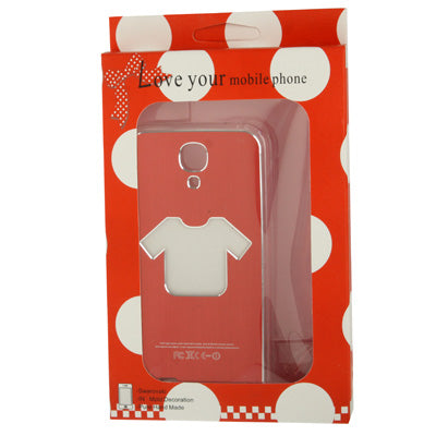 Clothes Pattern Hollow LED Changed Sense Flash Light Effect Pasting Metal Plastic Case for Galaxy S IV / i9500