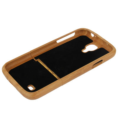 Tree Woodcarving Pattern Carbonized Bamboo Material Case for Galaxy S IV / i9500