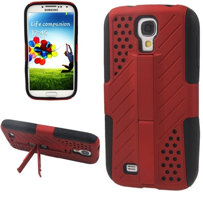 Plastic + Silicon Combination Case with Retractable Holder for Galaxy S IV / i9500