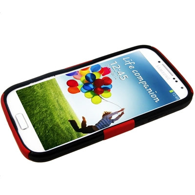 Plastic + Silicon Combination Case with Retractable Holder for Galaxy S IV / i9500