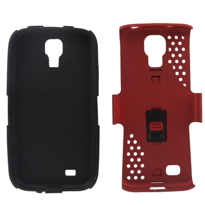 Plastic + Silicon Combination Case with Retractable Holder for Galaxy S IV / i9500
