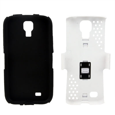 Plastic + Silicon Combination Case with Retractable Holder for Galaxy S IV / i9500