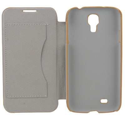 Wood Texture Horizontal Flip Leather Case with Sleep / Wake-up Function & Credit Card Slot for Galaxy S IV / i9500