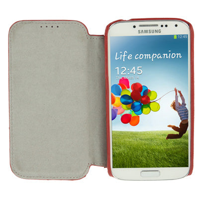 Luxury Leather Series Weave Texture Horizontal Flip Imported Sheepskin Case for Galaxy S IV / i9500