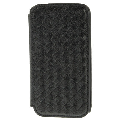 Luxury Leather Series Weave Texture Horizontal Flip Imported Sheepskin Case for Galaxy S IV / i9500