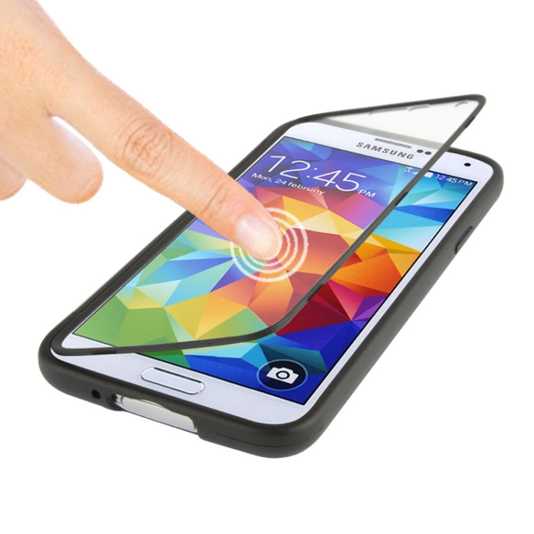 Touch Screen Flip Frosted TPU Case for Galaxy S5 / G900