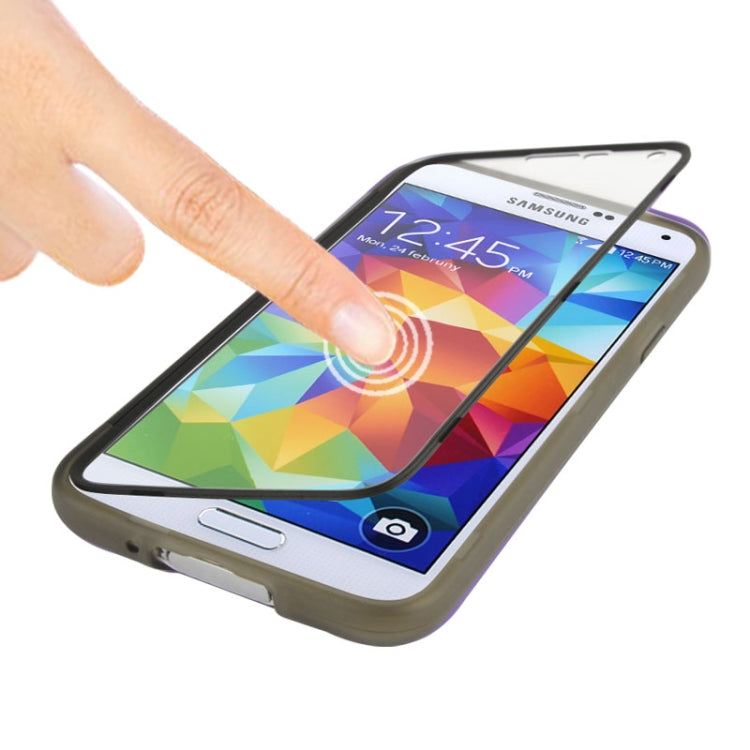 Touch Screen Flip Frosted TPU Case for Galaxy S5 / G900