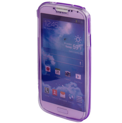 Flip Translucent Protection TPU Case for Galaxy S IV / i9500(Purple)