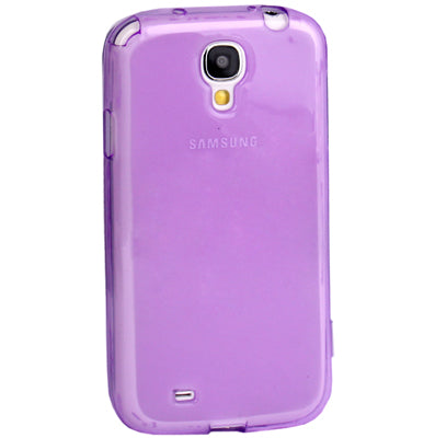 Flip Translucent Protection TPU Case for Galaxy S IV / i9500(Purple)