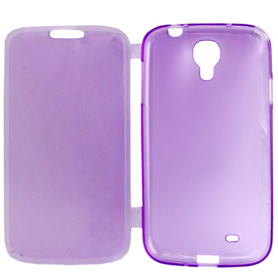 Flip Translucent Protection TPU Case for Galaxy S IV / i9500(Purple)
