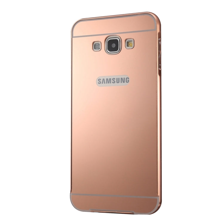 Fashionable Electroplating Push Pull Back Shell Cover + Metal Bumper Frame for Galaxy E5 / E500