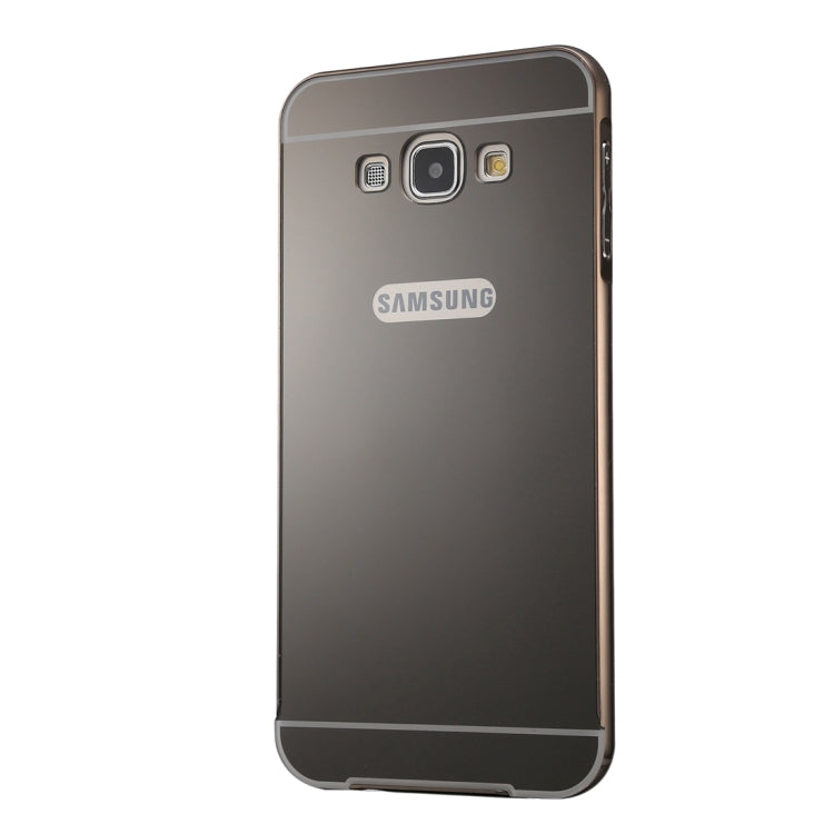 Fashionable Electroplating Push Pull Back Shell Cover + Metal Bumper Frame for Galaxy E5 / E500