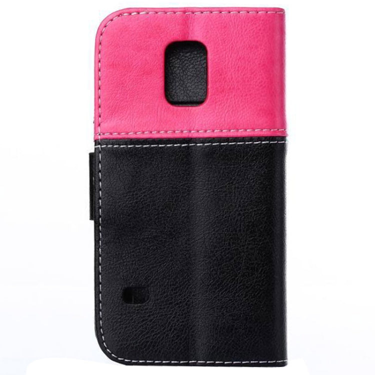 2-color Smile Pattern Leather Case with Card Slots & Holder for Galaxy S5 mini