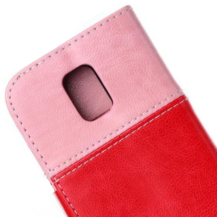 2-color Smile Pattern Leather Case with Card Slots & Holder for Galaxy S5 mini