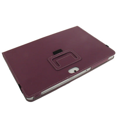 Pure Color Litchi Texture Leather Case with Holder & Elastic Hand Strap for Galaxy Note (10.1) / N8000 / N8010