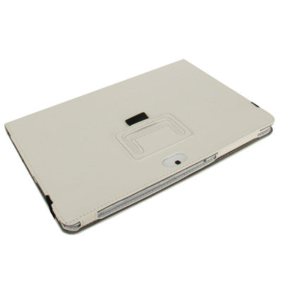Pure Color Litchi Texture Leather Case with Holder & Elastic Hand Strap for Galaxy Note (10.1) / N8000 / N8010