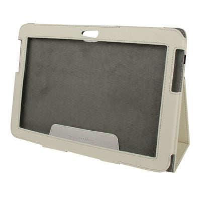 Pure Color Litchi Texture Leather Case with Holder & Elastic Hand Strap for Galaxy Note (10.1) / N8000 / N8010