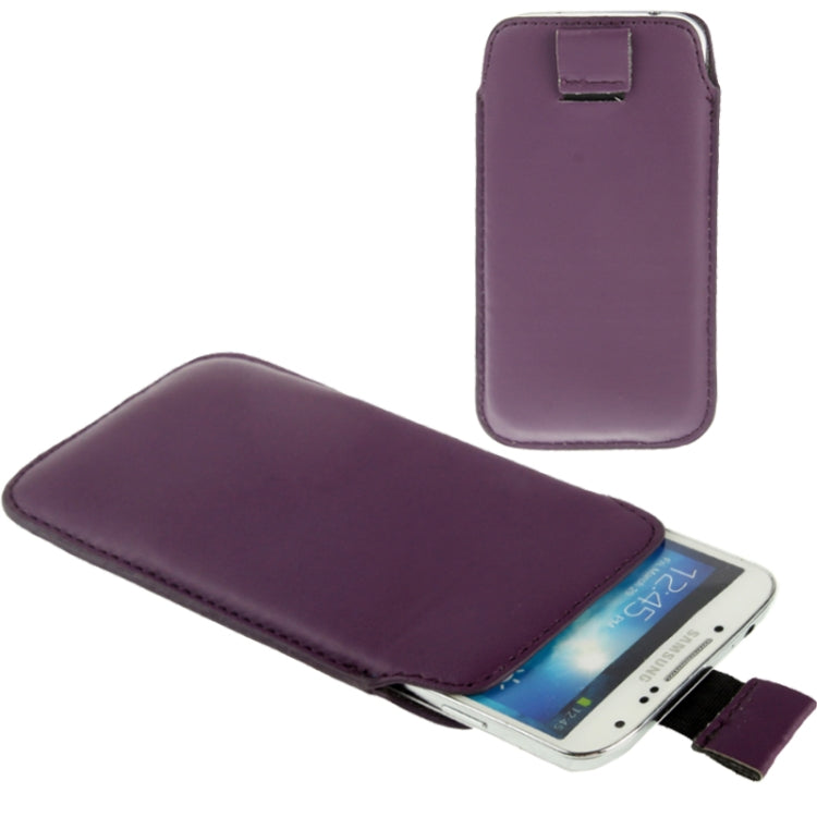 Universal Leather Case Pocket Sleeve Bag with Pull Tab for  iPhone 8 & 7 , iPhone 6 & 6s, Samsung, HTC, Sony and other 4.7 inch Following Mobile Phones