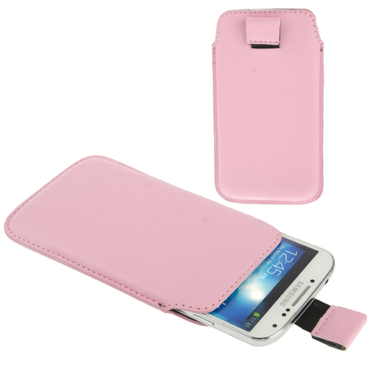 Universal Leather Case Pocket Sleeve Bag with Pull Tab for  iPhone 8 & 7 , iPhone 6 & 6s, Samsung, HTC, Sony and other 4.7 inch Following Mobile Phones