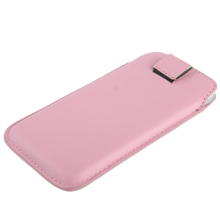 Universal Leather Case Pocket Sleeve Bag with Pull Tab for  iPhone 8 & 7 , iPhone 6 & 6s, Samsung, HTC, Sony and other 4.7 inch Following Mobile Phones