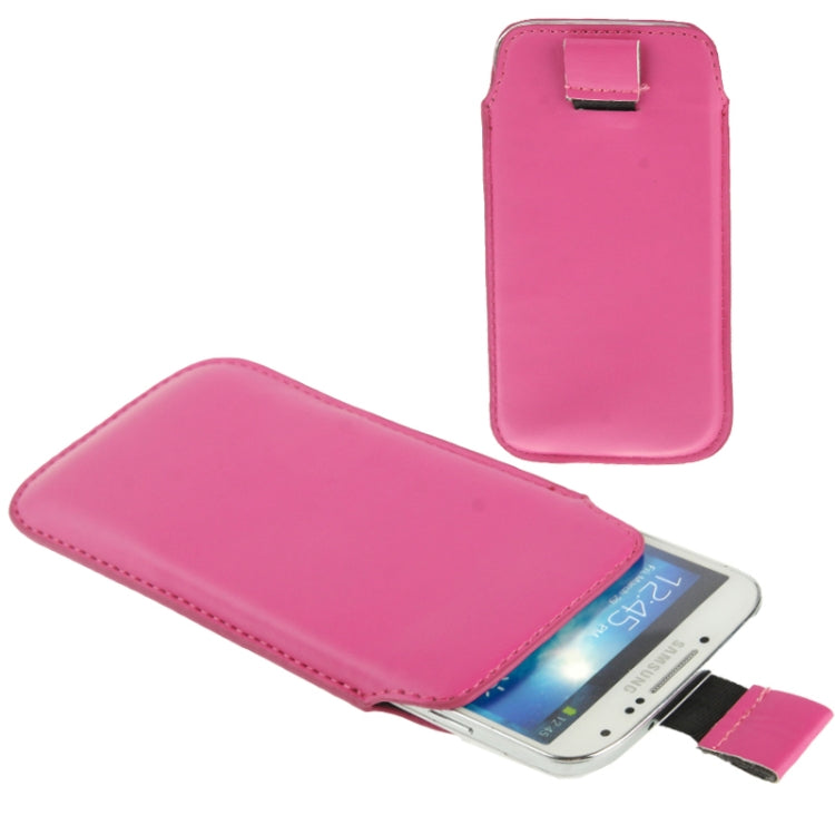 Universal Leather Case Pocket Sleeve Bag with Pull Tab for  iPhone 8 & 7 , iPhone 6 & 6s, Samsung, HTC, Sony and other 4.7 inch Following Mobile Phones