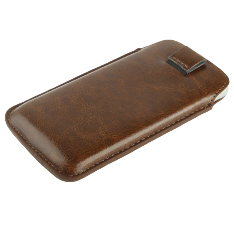 Universal Leather Case Pocket Sleeve Bag with Pull Tab for  iPhone 8 & 7 , iPhone 6 & 6s, Samsung, HTC, Sony and other 4.7 inch Following Mobile Phones