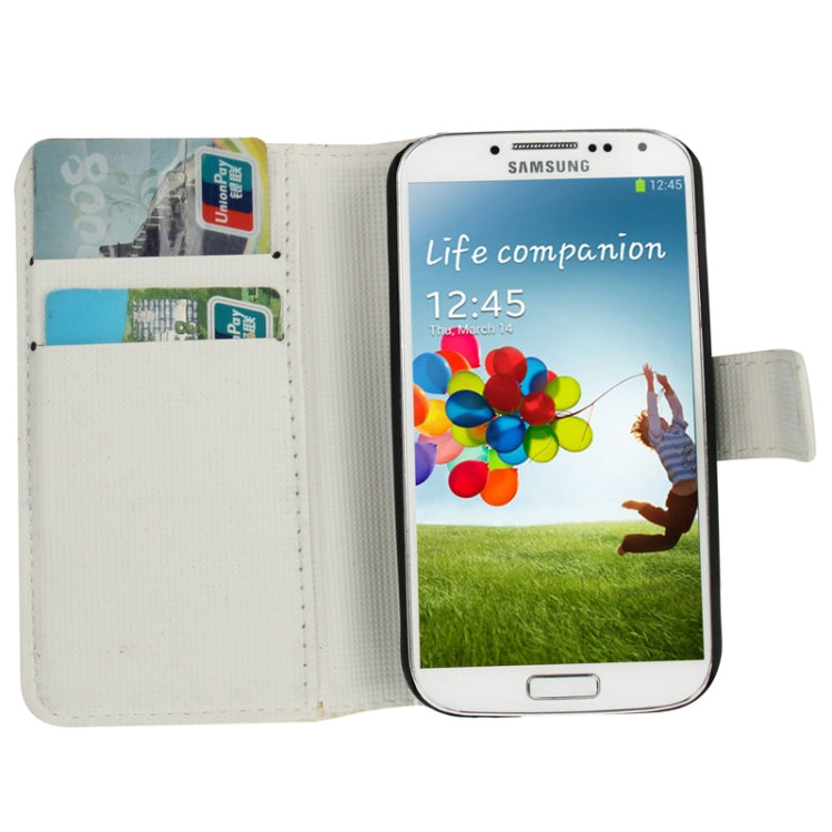 Snakeskin Texture Leather Case with Credit Card Slots & Holder for Galaxy S IV / i9500