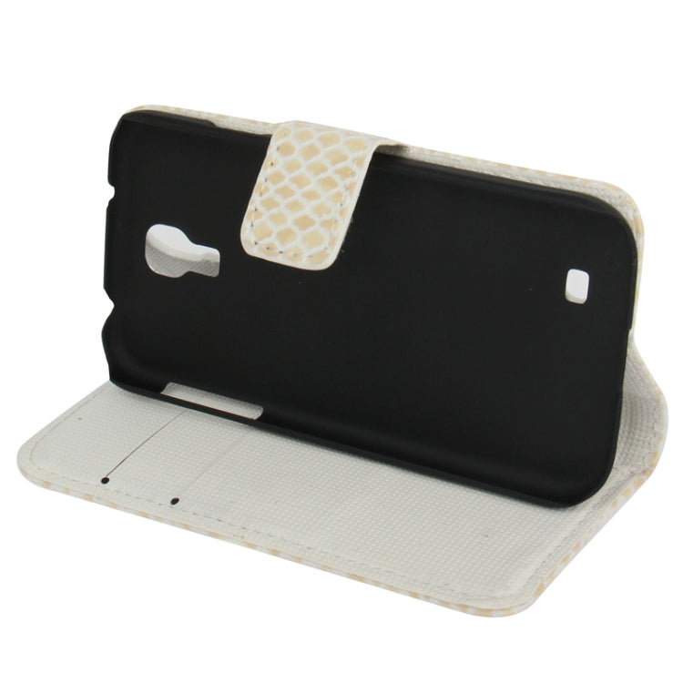 Snakeskin Texture Leather Case with Credit Card Slots & Holder for Galaxy S IV / i9500