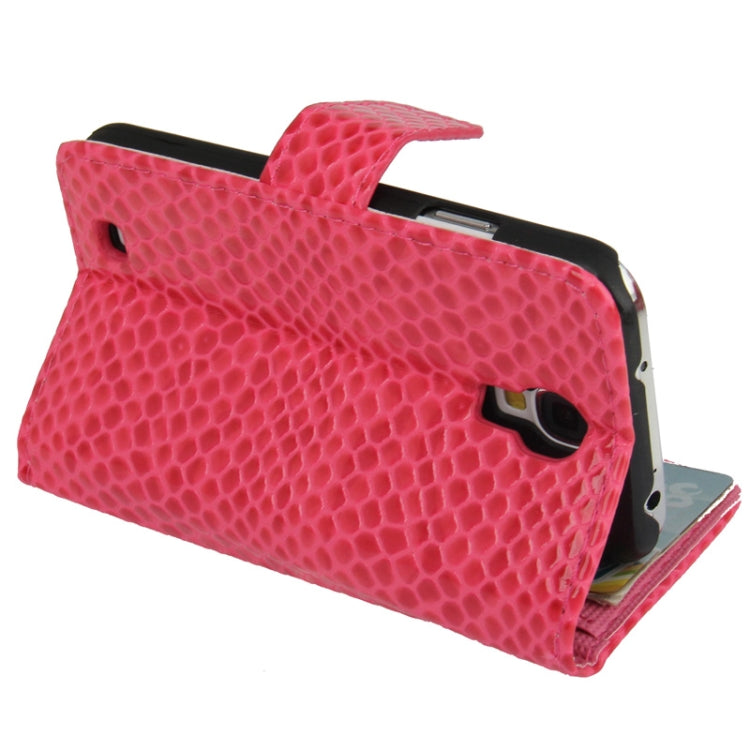 Snakeskin Texture Leather Case with Credit Card Slots & Holder for Galaxy S IV / i9500