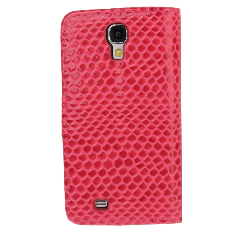Snakeskin Texture Leather Case with Credit Card Slots & Holder for Galaxy S IV / i9500