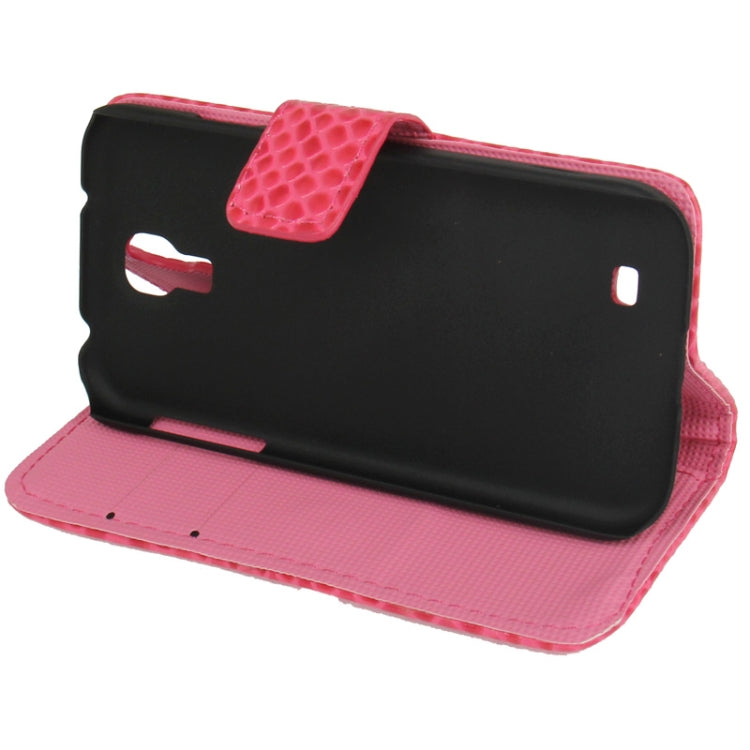 Snakeskin Texture Leather Case with Credit Card Slots & Holder for Galaxy S IV / i9500