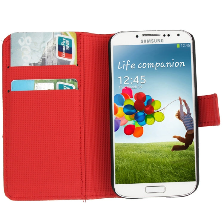 Snakeskin Texture Leather Case with Credit Card Slots & Holder for Galaxy S IV / i9500