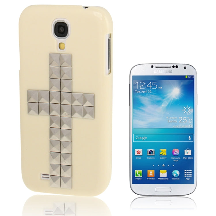 Cross Pattern Diamond Rivet Style Plastic Protective Case for Galaxy S IV / i9500