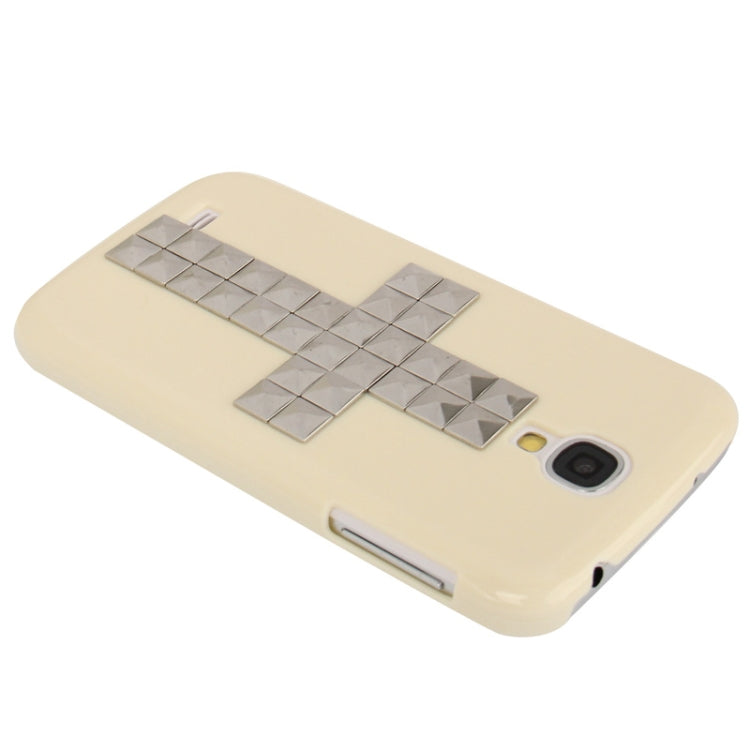 Cross Pattern Diamond Rivet Style Plastic Protective Case for Galaxy S IV / i9500