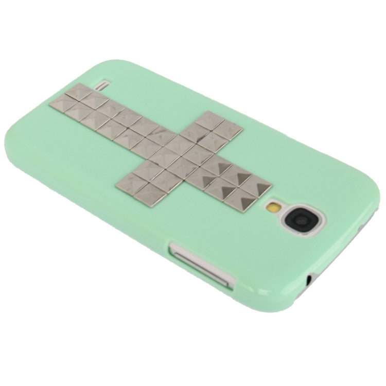 Cross Pattern Diamond Rivet Style Plastic Protective Case for Galaxy S IV / i9500