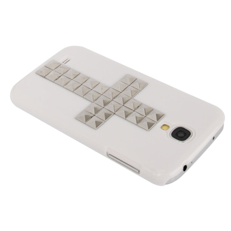 Cross Pattern Diamond Rivet Style Plastic Protective Case for Galaxy S IV / i9500