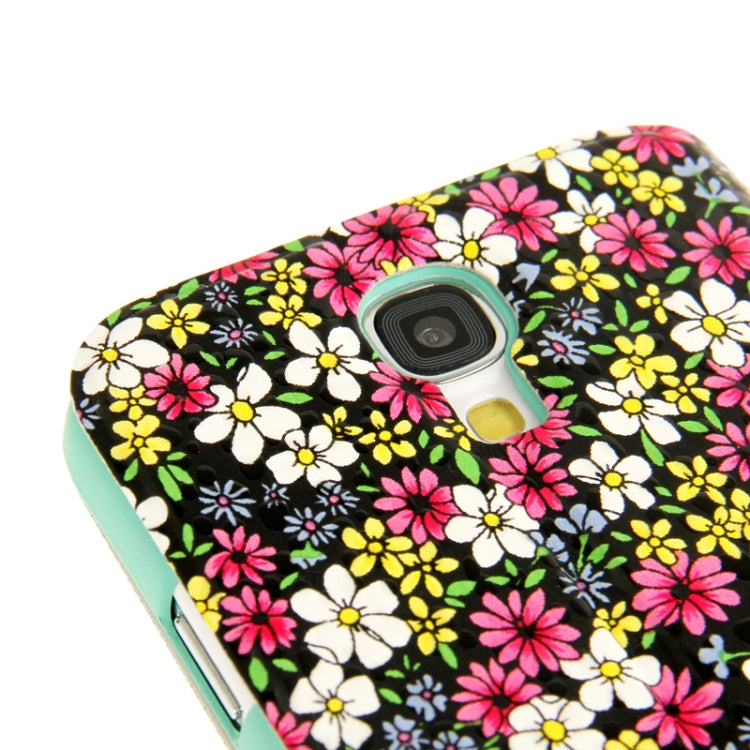 Flowers Pattern Ultra Thin Flip Leather Case with Smart Pocket Caller ID / Sleep / Wake-up Function / Credit Card Slot for Galaxy S IV / i9500