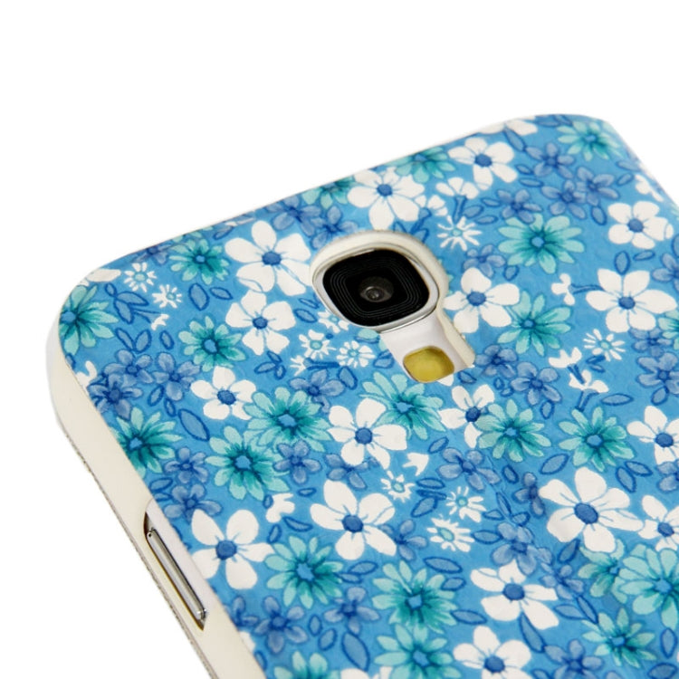 Flowers Pattern Ultra Thin Flip Leather Case with Smart Pocket Caller ID / Sleep / Wake-up Function / Credit Card Slot for Galaxy S IV / i9500