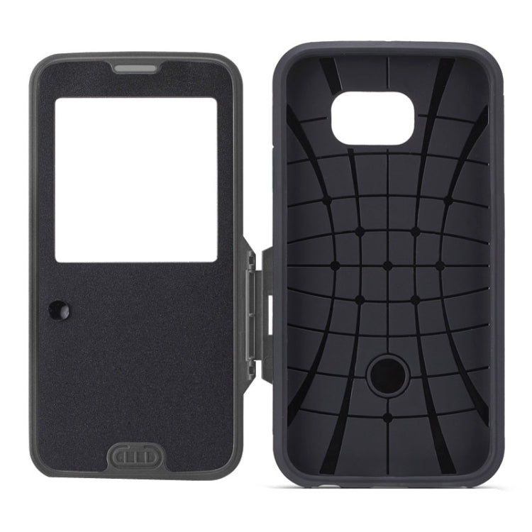 For Galaxy S6 / G920 Litchi Texture Horizontal Flip Smart Case with Call Display ID